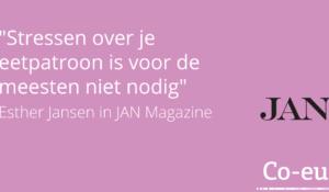 In de pers: Esther Jansen over stress over eetpatroon
